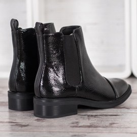 Goodin Botines Chelsea lacados negro 2