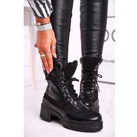FS1 Botas altas con cordones para mujer Black Ridley negro 3