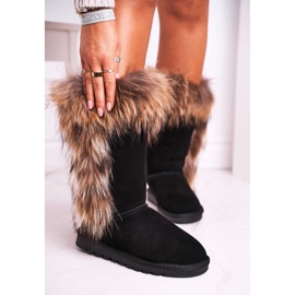 Botas De Nieve De Mujer Con Piel Con Piel Ante Negro Balvin 3