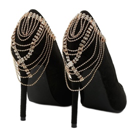 Zapatos de tacón negros tipo gamuza en un tacón Silvermore 2