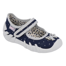 Calzado infantil befado 109P202 azul marino plata gris 1