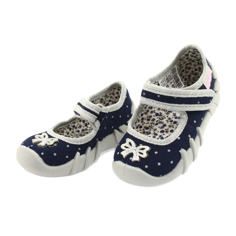Calzado infantil befado 109P202 azul marino plata gris 2