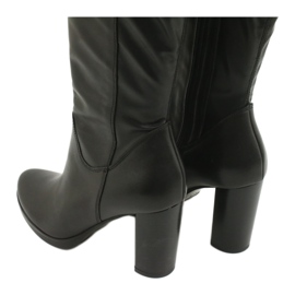 Arka Botas de cuero en el pilar Arek 7322 negro 2