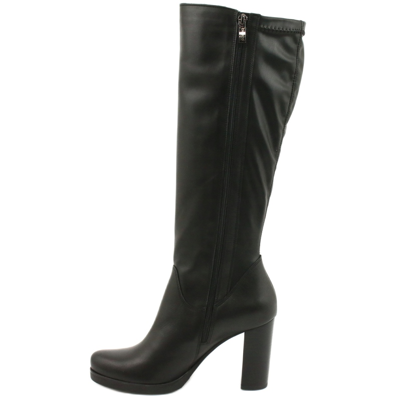 Arka Botas de cuero en el pilar Arek 7322 negro 1