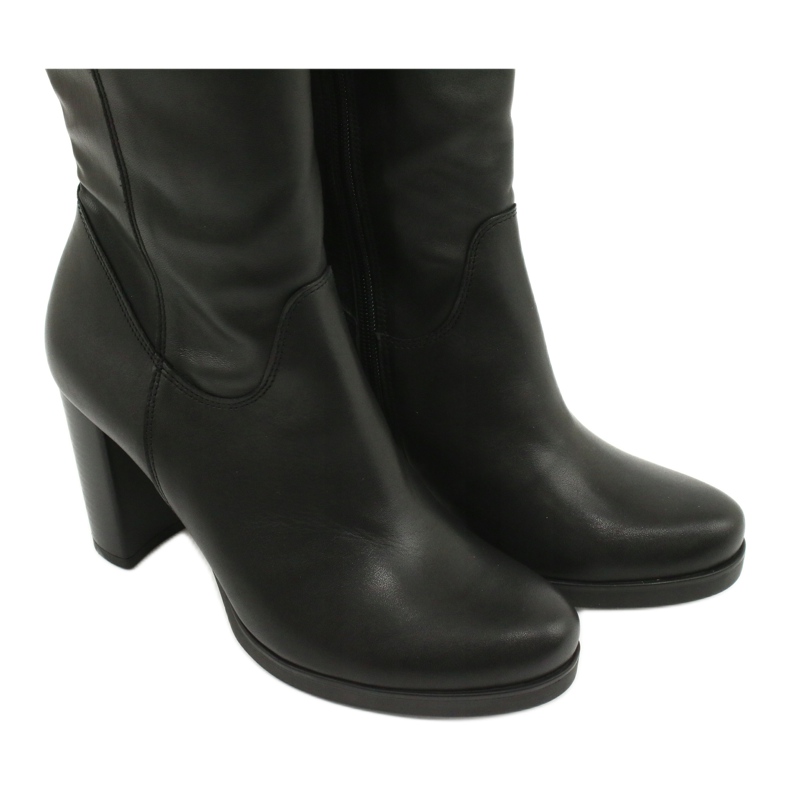 Arka Botas de cuero en el pilar Arek 7322 negro 3