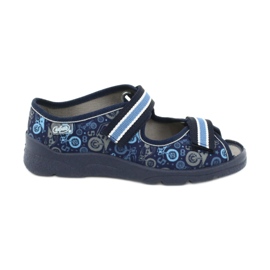 Sandalias de velcro para niños de Befado 969x159 azul 3