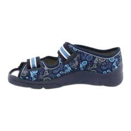 Sandalias de velcro para niños de Befado 969x159 azul 4