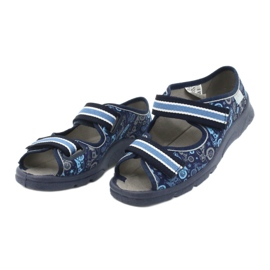 Sandalias de velcro para niños de Befado 969x159 azul 5