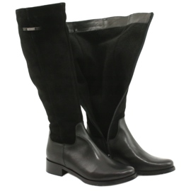 Arka Botas negras de cuero para mujeres 7217 negro 3