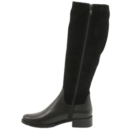 Arka Botas negras de cuero para mujeres 7217 negro 1