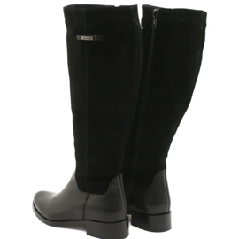 Arka Botas negras de cuero para mujeres 7217 negro 2
