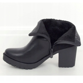 Botas negras con tacones anchos 15-20 Negra negro 2