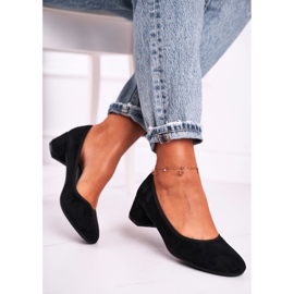 Zapatos de salón para mujer S.Barski Suede Black Milon negro 3