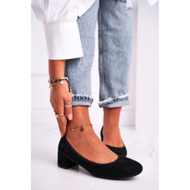 Zapatos de salón para mujer S.Barski Suede Black Milon negro 1