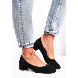Zapatos de salón para mujer S.Barski Suede Black Milon negro 4