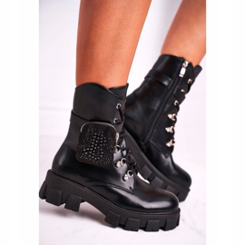 HAN Botas de mujer en la plataforma cálida negra de Seúl negro 4