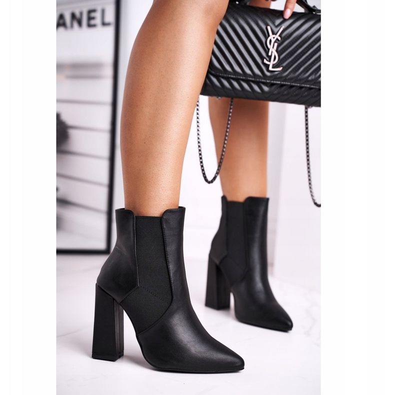 FG1 De Mujer Botas Con Tacón Con Puños Negro Buenas vibraciones 1 FG1 De Mujer Botas Con Tacón Con Puños Negro Buenas vibraciones 1