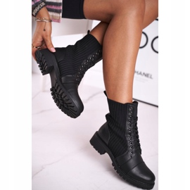 FG1 Botas de mujer Black Brielle con calcetín negro 2