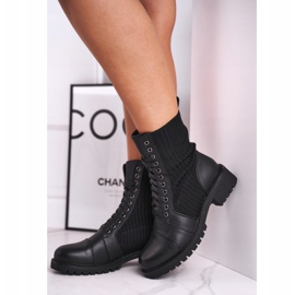 FG1 Botas de mujer Black Brielle con calcetín negro 3