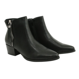 Botas de invierno en la cremallera Jezzi 20BT35-3028 negro 4