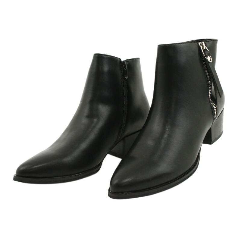 Botas de invierno en la cremallera Jezzi 20BT35-3028 negro 2