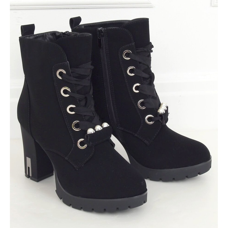 Botas negras con plataforma y cordones 8846 Black negro 1 Botas negras con plataforma y cordones 8846 Black negro 1