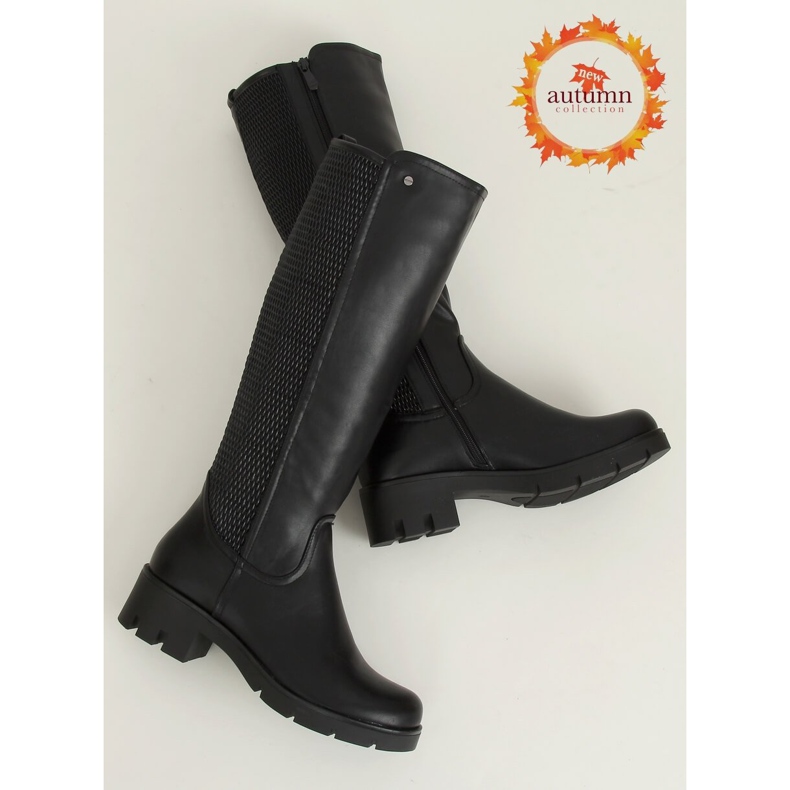 Botas negras de suela alta 6286-1 Black negro 1 Botas negras de suela alta 6286-1 Black negro 1