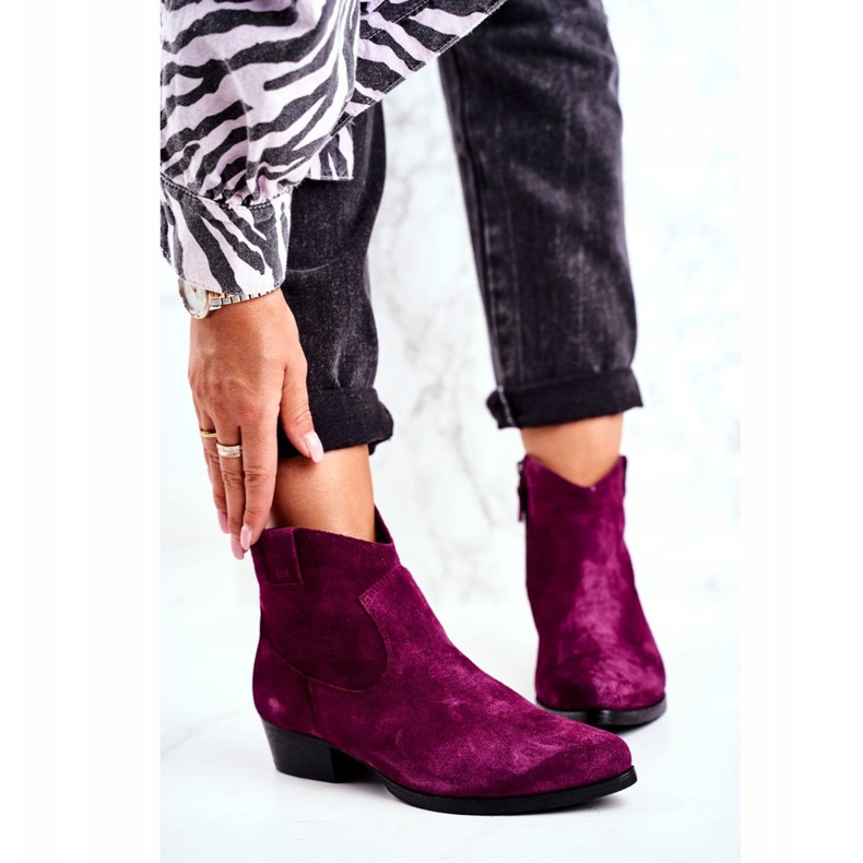 Botas Violeta Maciejka de ante para mujer 04289-05 púrpura 2