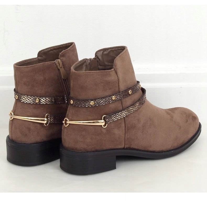 Botas beige oscuro para mujer RQ332 Khaki 1