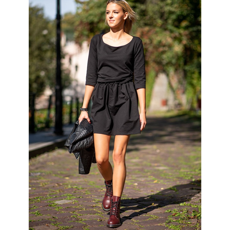 Kylie Tramperos elegantes con cuero ecológico rojo 1