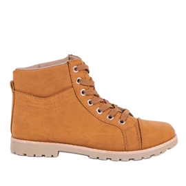 Botas camel con cordones BK-77 amarillo 4