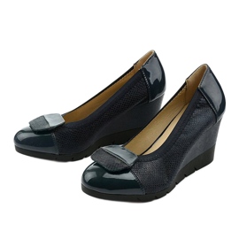 Bombas negras en la cuña Downreaver azul marino 3