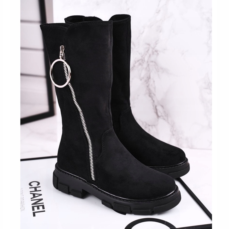 Apawwa Botas altas para niños ante negro calentado Norabel 2