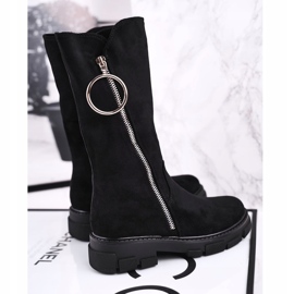 Apawwa Botas altas para niños ante negro calentado Norabel 4