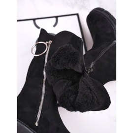 Apawwa Botas altas para niños ante negro calentado Norabel 1