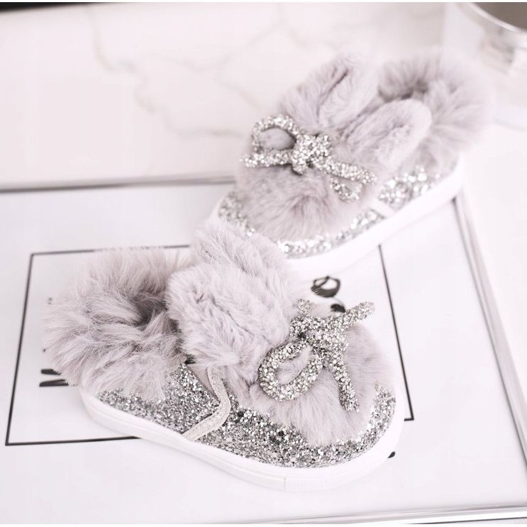 FRROCK Zapatillas gris Mumi Grey Warm para niños plata 1