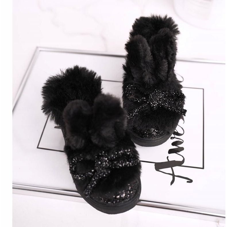 FRROCK Zapatos deportivos negros Mumi Warm para niños 2