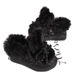 FRROCK Zapatos deportivos negros Mumi Warm para niños 3