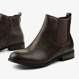Botas Jodhpur planas grises con banda elástica 20Y8031-1 1