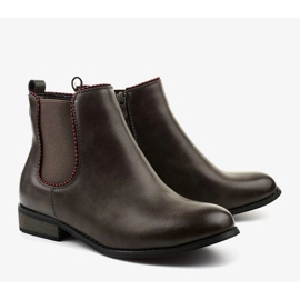 Botas Jodhpur planas grises con banda elástica 20Y8031-1 2