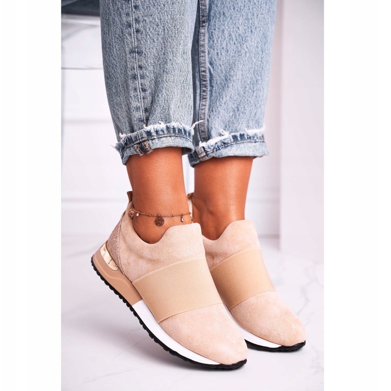 FB2 Calzado deportivo para mujer Zapatillas sin cordones Beige Say Something 1