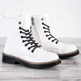Small Swan Botas blancas blanco negro 4