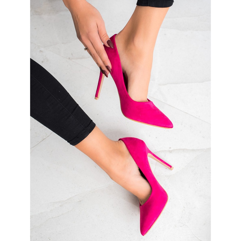 Renda Tacones de ante rosa 1