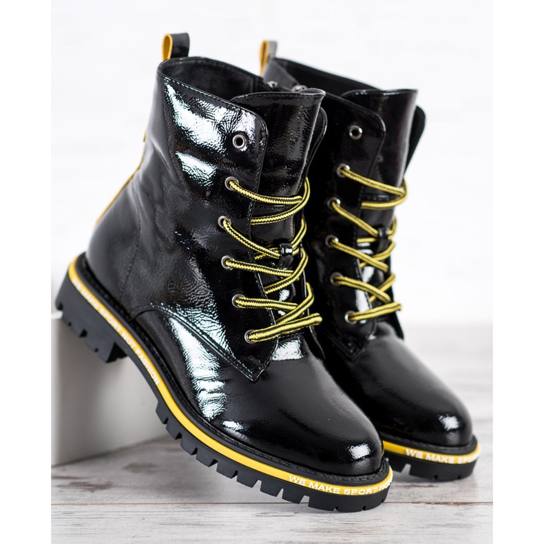 Goodin Tramperos barnizados negro amarillo 2 Goodin Tramperos barnizados negro amarillo 2