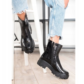 Goodin Botas en la plataforma negro 1