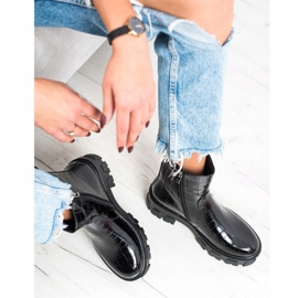 Goodin Botas en la plataforma negro 4