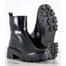 Goodin Botas en la plataforma negro 2