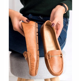Clowse Cómodos mocasines camel marrón 4