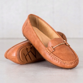 Clowse Cómodos mocasines camel marrón 2