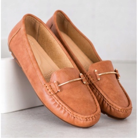 Clowse Cómodos mocasines camel marrón 3